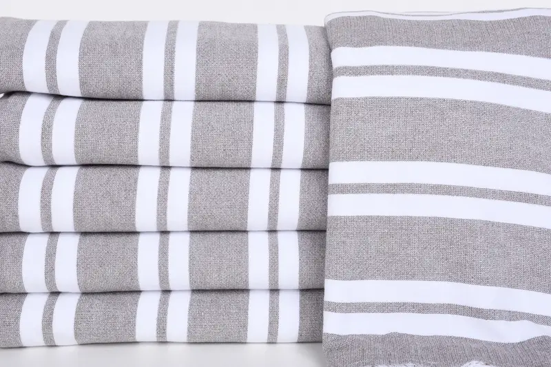 Turkish Towel Beach, Bridal Shower Favor, Wedding Hand Made Gift, Personalized Wedding Gift, 68x36 Cotton Striped Terry Towel, Housewarming Gift - 1