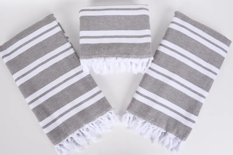 Turkish Towel Beach, Bridal Shower Favor, Wedding Hand Made Gift, Personalized Wedding Gift, 68x36 Cotton Striped Terry Towel, Housewarming Gift - 6
