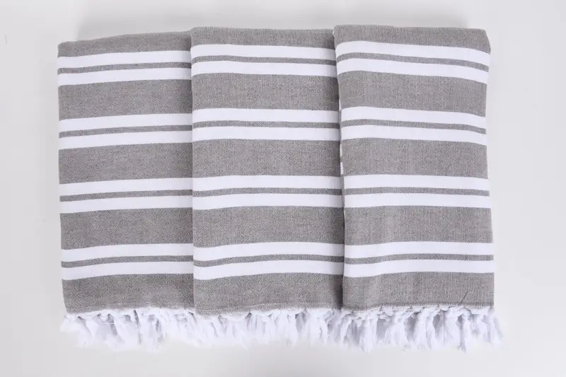 Turkish Towel Beach, Bridal Shower Favor, Wedding Hand Made Gift, Personalized Wedding Gift, 68x36 Cotton Striped Terry Towel, Housewarming Gift - 7