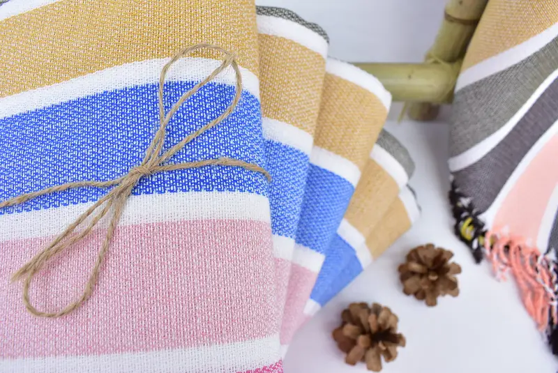 Bridal Shower Gifts, Bachelor Gifts, Hammam Towel USA, Bachelorette Towel, 76x40 Cotton Striped Towel, Bridesmaid Gift Towel, Quick-dry peshtemal - 6