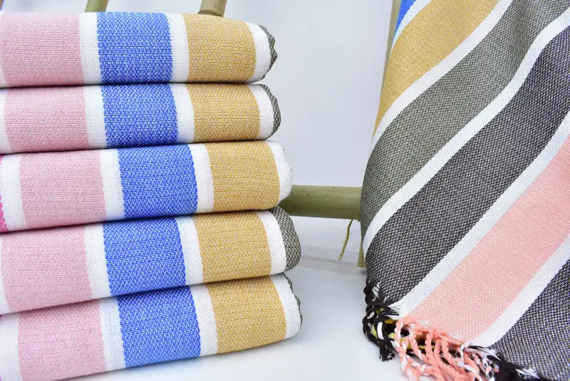 Bridal Shower Gifts, Bachelor Gifts, Hammam Towel USA, Bachelorette Towel, 76x40 Cotton Striped Towel, Bridesmaid Gift Towel, Quick-dry peshtemal - 5
