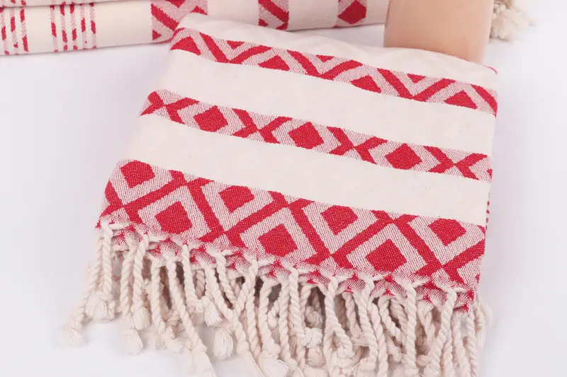 Beach Size Towel, Bachelor Party Gifts, Thin towel, Summer Gift, Organic Turkish towel, 70x40 Cotton Diamond Towel, Turkish Bath Towel Set - 5
