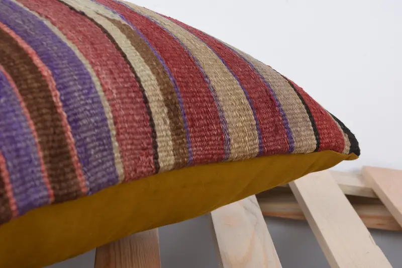 Pillow for Sofa, Vintage Kilim Pillow, 16x16 Red Cushion, Accent Pillow Cover, Authentic Pillow Cover, Vintage Kilim Throw Pillow, Pillow Sham - 7