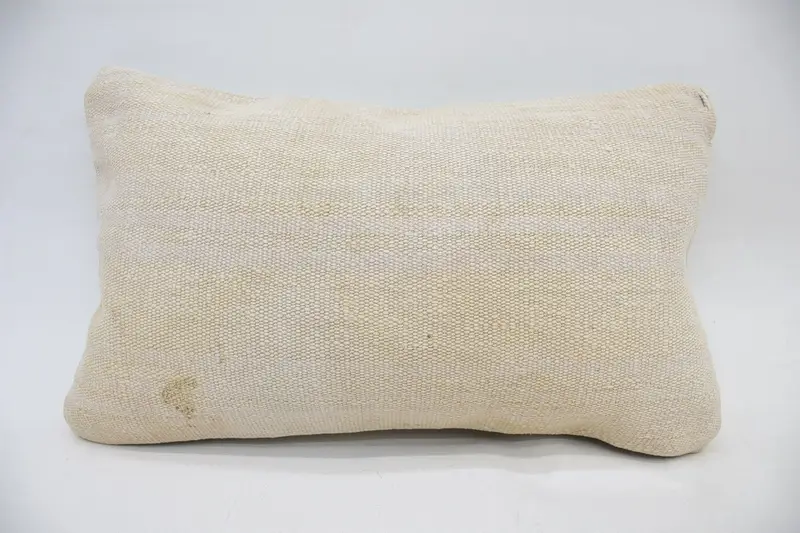 Vintage Beige Euro Sham, gestreift 12x20 Zoll antiker Kissenbezug - 1