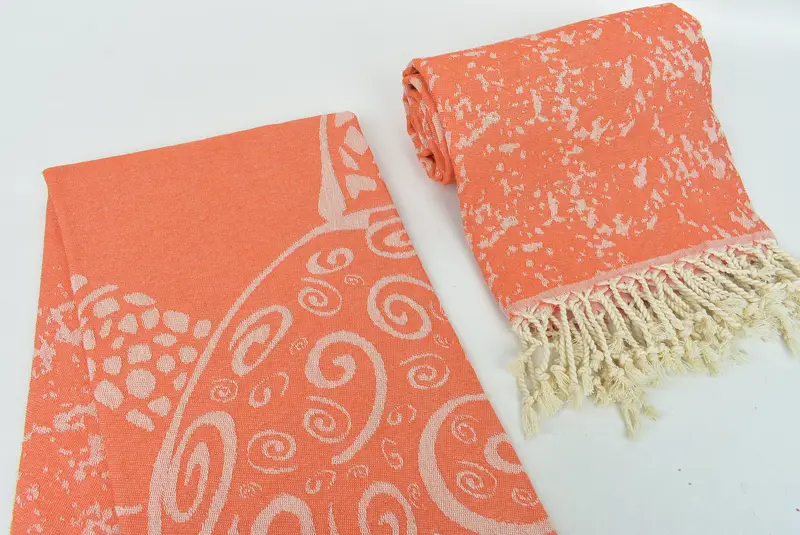 Christmas Gift, Wedding Gift, 70x40 Cotton Carretta Patterned Towel, Lightweight towel, Custom Name Towel, Scarf Towel, Luxury towel - 8