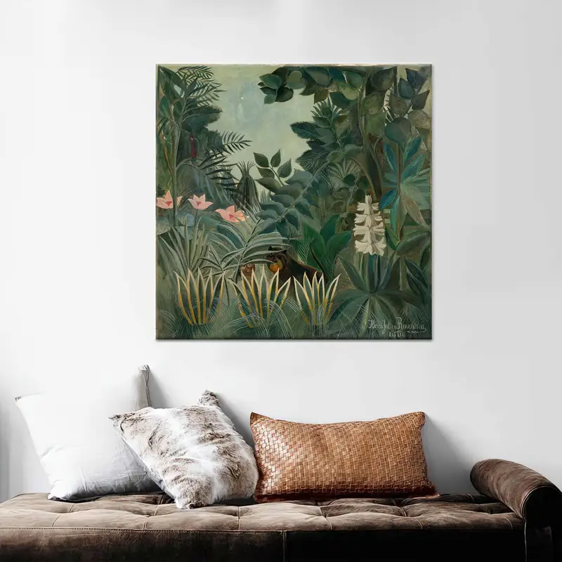 Büyüleyici Orman Çiçekleri Kanvası: Tropikal Yapraklar ve Çiçekler