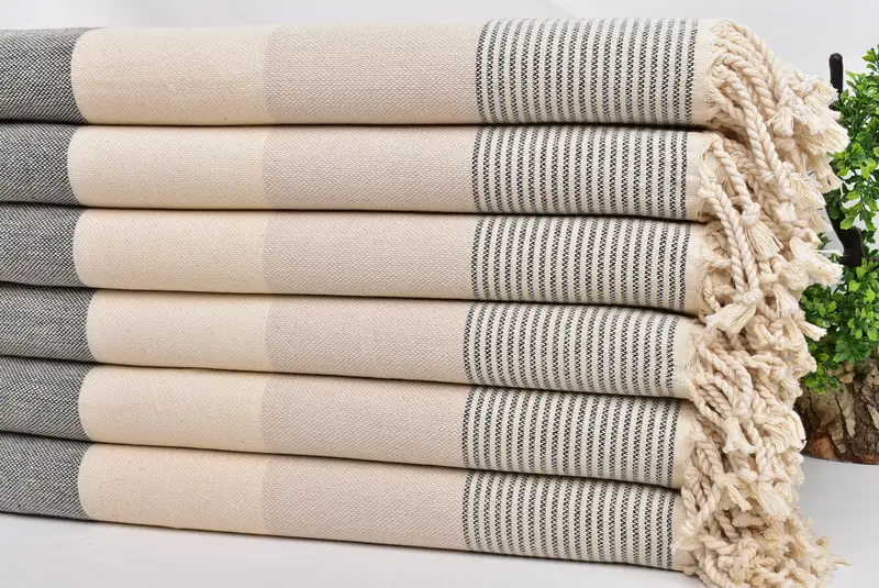 Turkish Towel Set, Wedding Gift, Hammam towel, Soft and absorbent Turkish towel, Home Gift, Beach Towel Bulk, Holiday Towel, Personalized Towel Gift - 3