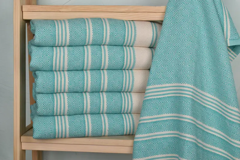 40x18 Cotton Diamond Towel, Personalized Dish Towel, Monogrammed Hand Towel, Turkish Hand Towel, Wedding For Favor, Beach Theme Wedding Gift - 2