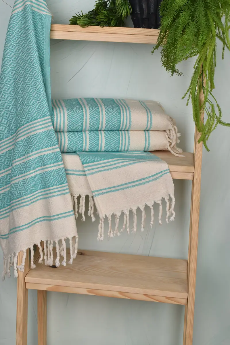 40x18 Cotton Diamond Towel, Personalized Dish Towel, Monogrammed Hand Towel, Turkish Hand Towel, Wedding For Favor, Beach Theme Wedding Gift - 6
