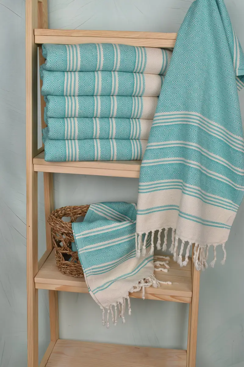 40x18 Cotton Diamond Towel, Personalized Dish Towel, Monogrammed Hand Towel, Turkish Hand Towel, Wedding For Favor, Beach Theme Wedding Gift - 3