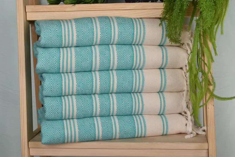 40x18 Cotton Diamond Towel, Personalized Dish Towel, Monogrammed Hand Towel, Turkish Hand Towel, Wedding For Favor, Beach Theme Wedding Gift - 1