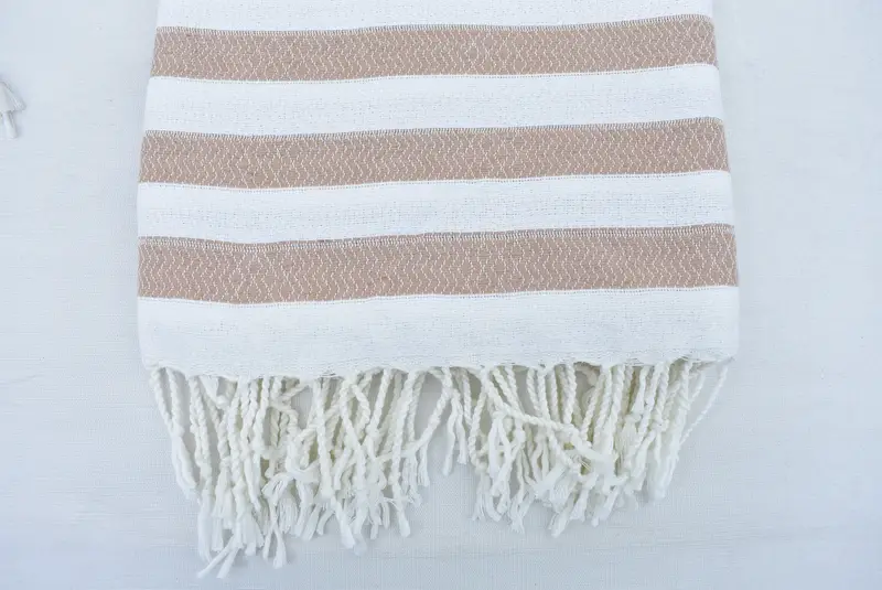 Employee Gifts, Handmade Gift, Cotton towel, Sand-resistant Turkish towel for travel, Monogram Turkish Towel, 70x36 Cotton Striped Towel - 7
