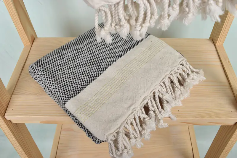 68x40 Cotton Striped Towel, Turkish Towel Beach, Turkish bath towel, Personalized Gift For Her, Monogram Beach Towel, Yoga Towel, Family Gift Basket - 4