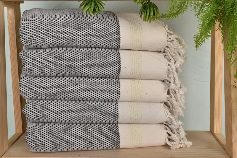 68x40 Cotton Striped Towel, Turkish Towel Beach, Turkish bath towel, Personalized Gift For Her, Monogram Beach Towel, Yoga Towel, Family Gift Basket - 1