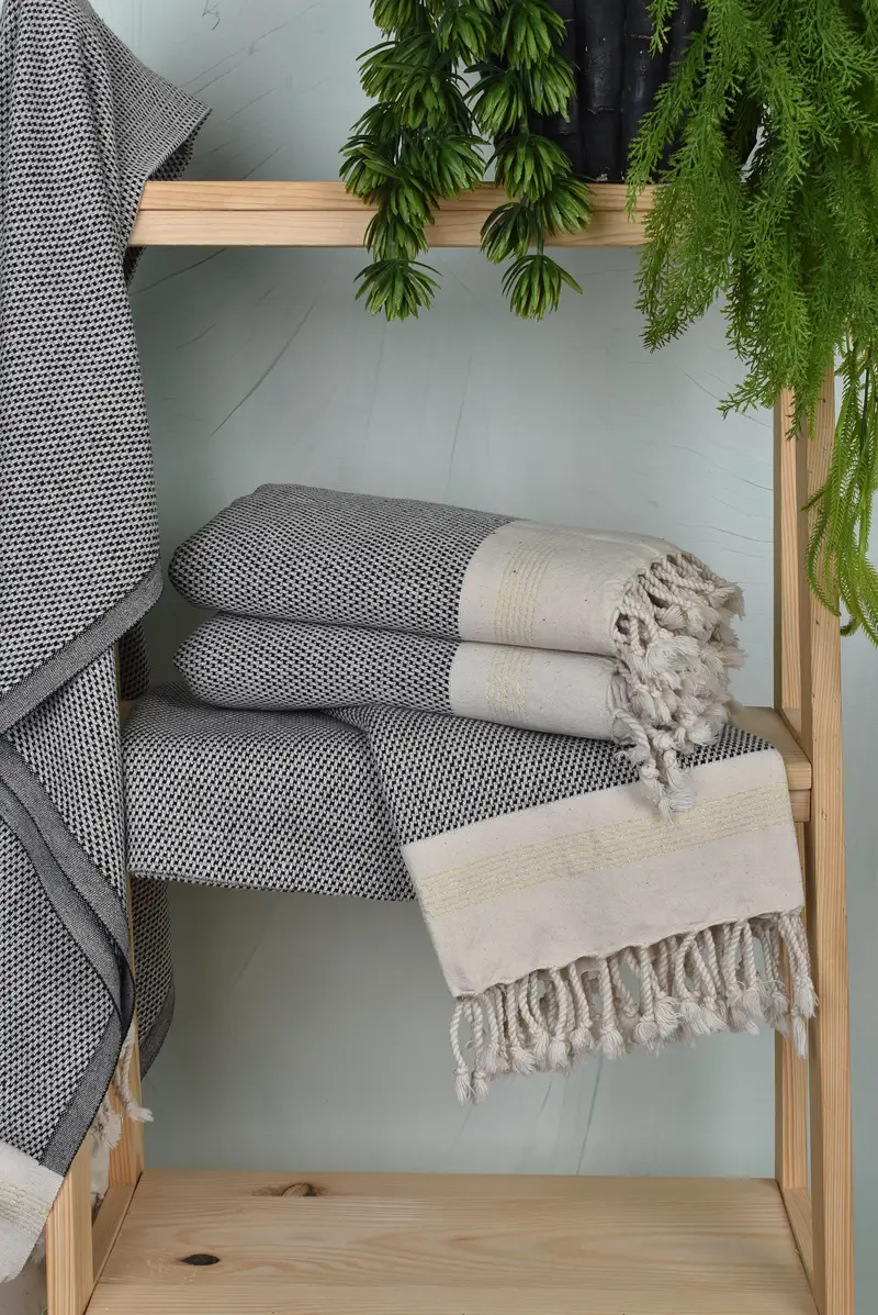 68x40 Cotton Striped Towel, Turkish Towel Beach, Turkish bath towel, Personalized Gift For Her, Monogram Beach Towel, Yoga Towel, Family Gift Basket - 5