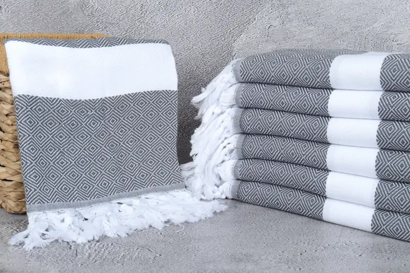 Gift For Bride, Handwoven Turkish Towel, Turkish bath towel, 70x40 Cotton Diamond Towel, Bachelorette Party Gifts Bridesmaids, Absorbent towel - 3