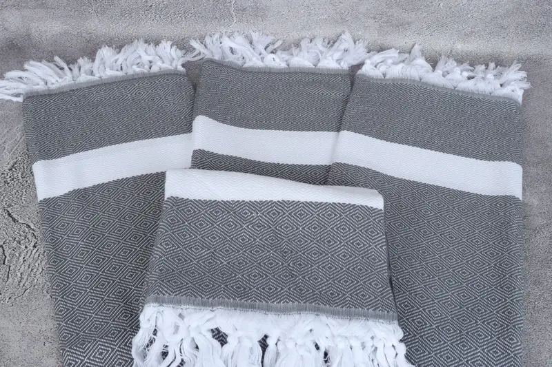 Gift For Bride, Handwoven Turkish Towel, Turkish bath towel, 70x40 Cotton Diamond Towel, Bachelorette Party Gifts Bridesmaids, Absorbent towel - 4