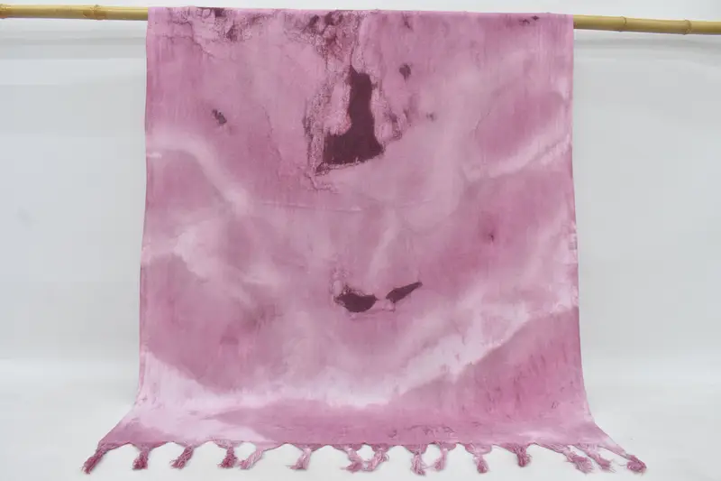 Turkish Beach Towel Dark Purple Organic Cotton Batik, 78x36 Inches