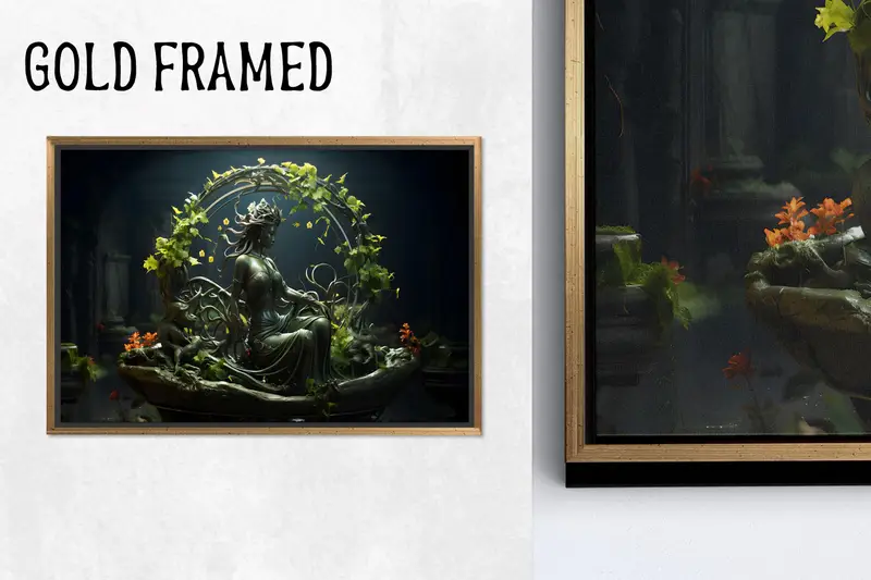 Zarif Yeşil Heykel Kanvası: Canlı Tonlarda Doğanın Huzuru