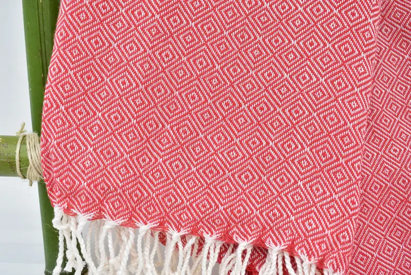 70x38 Cotton Diamond Towel, Lightweight Turkish towel, Embroidery Towels, Gifts For Him, Personalized Turkish Towel, Bridemaids Beach Towel - 4