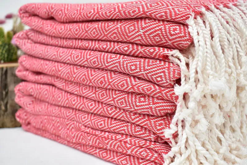 70x38 Cotton Diamond Towel, Lightweight Turkish towel, Embroidery Towels, Gifts For Him, Personalized Turkish Towel, Bridemaids Beach Towel - 3