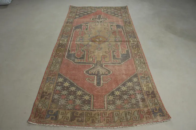 Roter und blauer Teppich mit Tiermotiv, 1,1 x 2,4 m, schickes Dekor