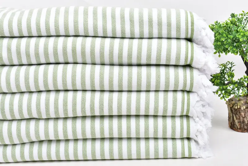 Yoga Towel, 70x36 Linen Terry Striped Towel, Luxury towel, Personalised Gift, Fouta towel, Peshtemal Towel, Custom Wedding Gift, Kids Beach Towel - 3
