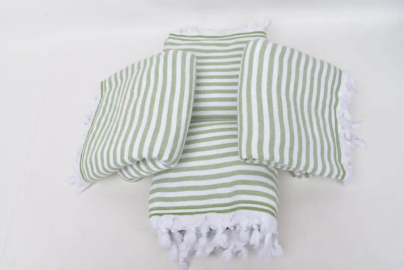 Yoga Towel, 70x36 Linen Terry Striped Towel, Luxury towel, Personalised Gift, Fouta towel, Peshtemal Towel, Custom Wedding Gift, Kids Beach Towel - 6