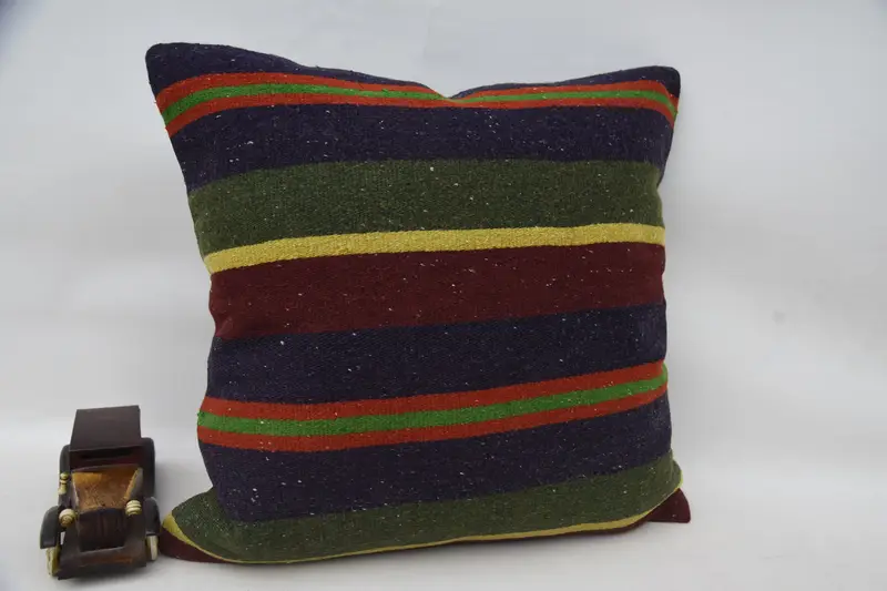 Pillow for Couch, 20x20 Blue Pillow Cover, Cushion, Handmade Throw Pillow, Vintage Kilim Throw Pillow, Cozy Throw Pillow Case, Vintage Kilim Pillow - 2