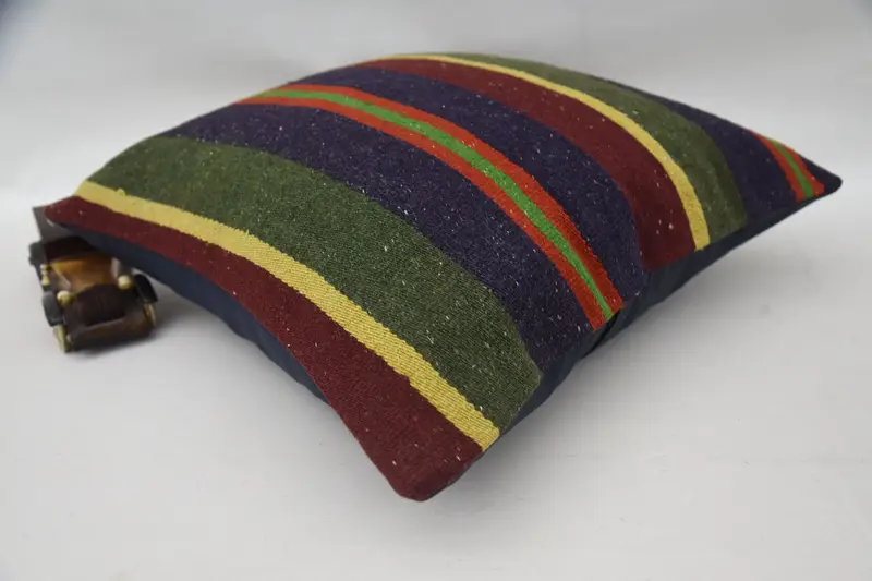 Pillow for Couch, 20x20 Blue Pillow Cover, Cushion, Handmade Throw Pillow, Vintage Kilim Throw Pillow, Cozy Throw Pillow Case, Vintage Kilim Pillow - 6