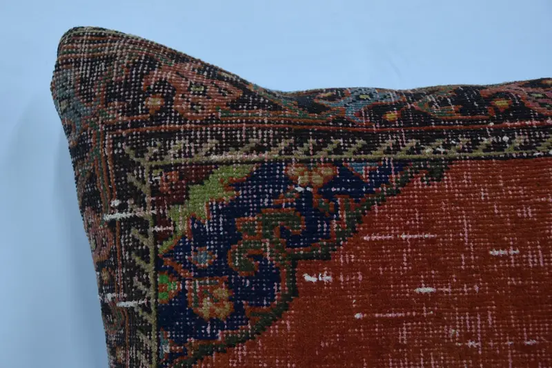 Pillow Sham, Vintage Pillow, 28x28 Red Pillow Sham, Aztec Pillow, Boho Pillow Sham Cover, Patio Pillow Sham, Gift Pillow, Couch Cushion Cover - 2