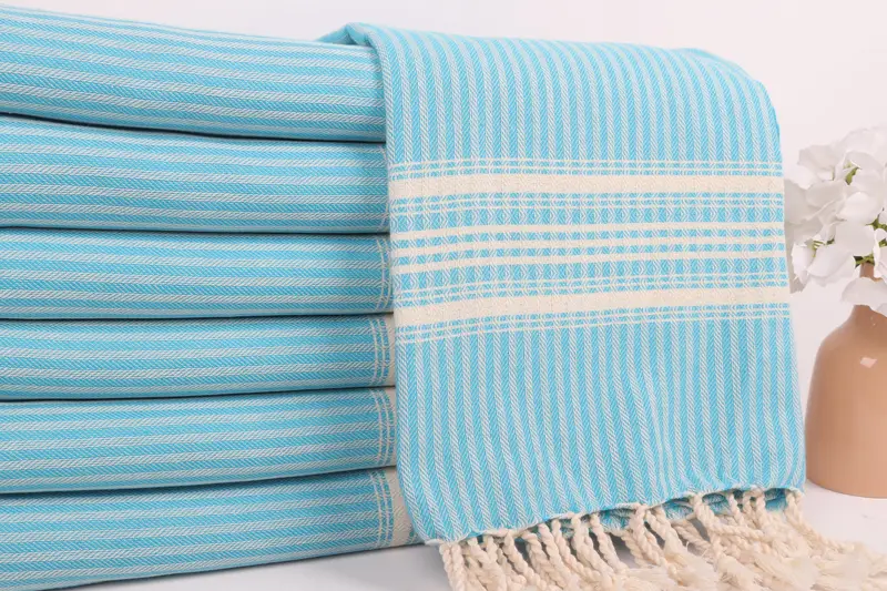 Large Beach Towel Personalized, Personalized Turkish Towel, Embroidery Towels, Quick-dry peshtemal, 68x38 Cotton Striped Towel, Bachelor Gifts - 2