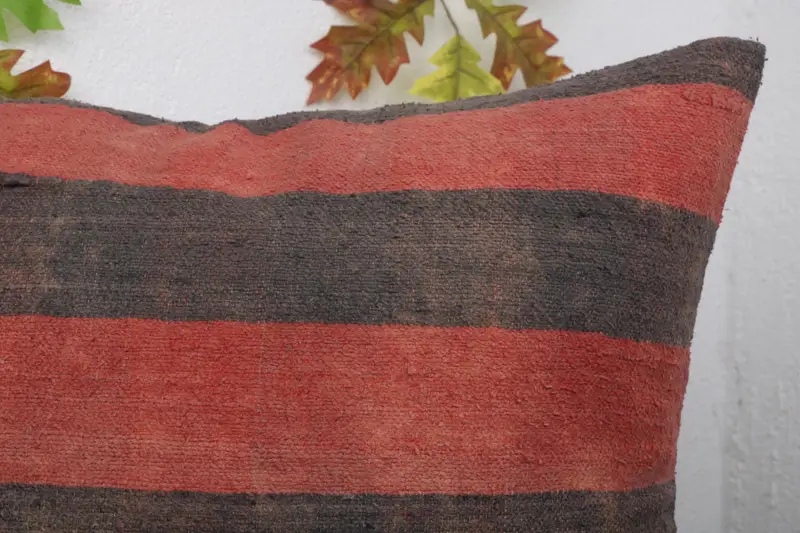 Art Deco Pillow Cover, Pillow Cover, 20x20 Red Pillow Cover, Handmade Kilim Cushion, Vintage Kilim Pillow Cushion, Kilim Cushion Sham, Boho Pillow - 5