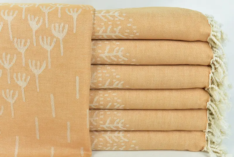 Organic towel, Handmade Gift, 68x40 Cotton Mountain Design Towel, Embroidered Beach Towel, Fouta towel, Bachelor Bachelorette Party Favors - 3