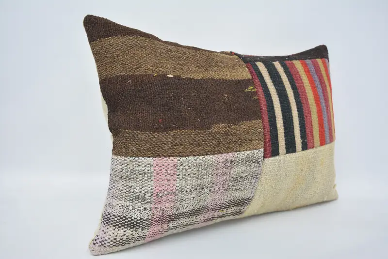 16x24 Brown Pillow Sham, Interior Designer Pillow, Sofa Bolster Pillow Case, Cushion Case, Vintage Kilim Pillow, Vintage Kilim Throw Pillow - 3