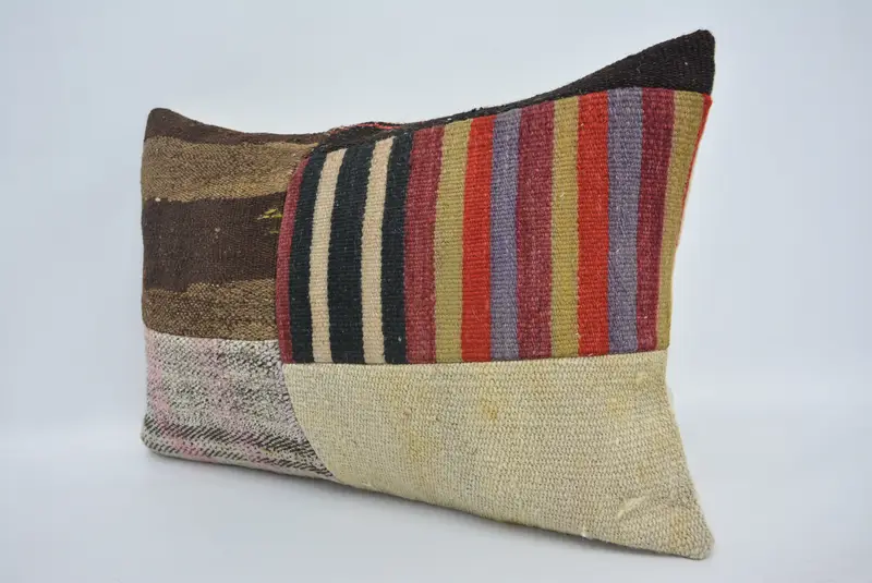 16x24 Brown Pillow Sham, Interior Designer Pillow, Sofa Bolster Pillow Case, Cushion Case, Vintage Kilim Pillow, Vintage Kilim Throw Pillow - 4