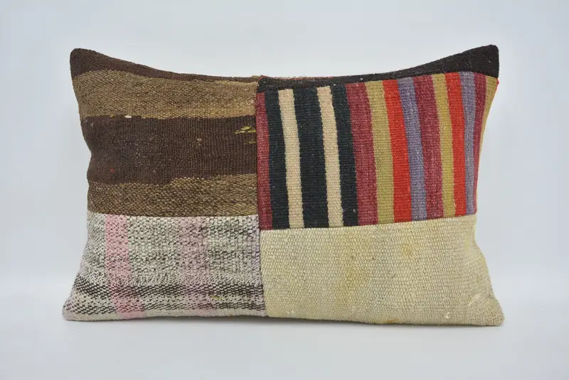 16x24 Brown Pillow Sham, Interior Designer Pillow, Sofa Bolster Pillow Case, Cushion Case, Vintage Kilim Pillow, Vintage Kilim Throw Pillow - 1