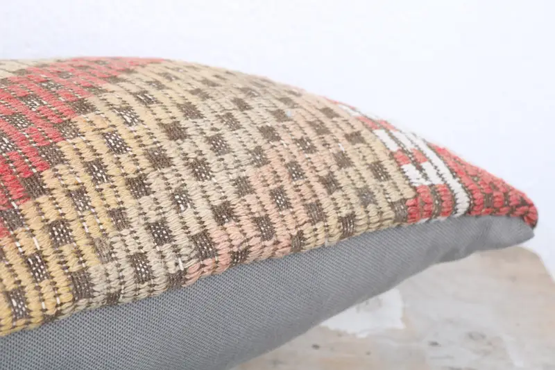 Pillow for Couch, 12x20 Beige Cushion, Kilim Pillow Cover, Pillow for Sofa, Cushion Cover, Handmade Throw Pillow, Bohemian Cushion Cushion - 6