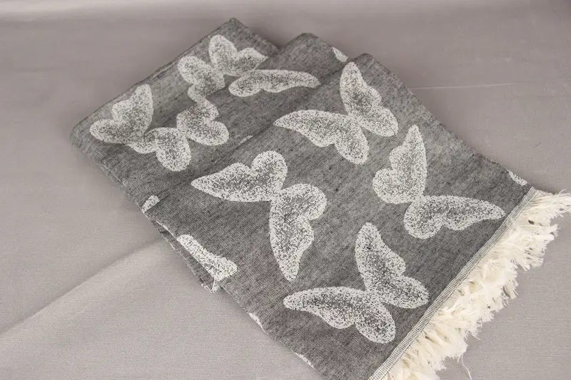 Quick-dry peshtemal, Custom Gifts, Bulk Order Towel, 68x36 Cotton Butterfly Pattern Towel, Travel towel, Custom Towel Beach, Quick-Dry Beach Towel - 8