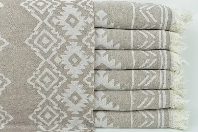 Peshtemal Towel USA, Spa Towel, Best Friend Gift Ideas, Monogram Turkish Towel, Quick-dry towel, 74x40 Cotton Geometric Towel, Sand-resistant towel - 2