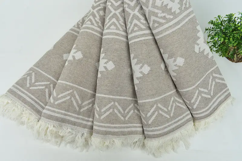 Peshtemal Towel USA, Spa Towel, Best Friend Gift Ideas, Monogram Turkish Towel, Quick-dry towel, 74x40 Cotton Geometric Towel, Sand-resistant towel - 5