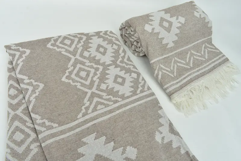 Peshtemal Towel USA, Spa Towel, Best Friend Gift Ideas, Monogram Turkish Towel, Quick-dry towel, 74x40 Cotton Geometric Towel, Sand-resistant towel - 8