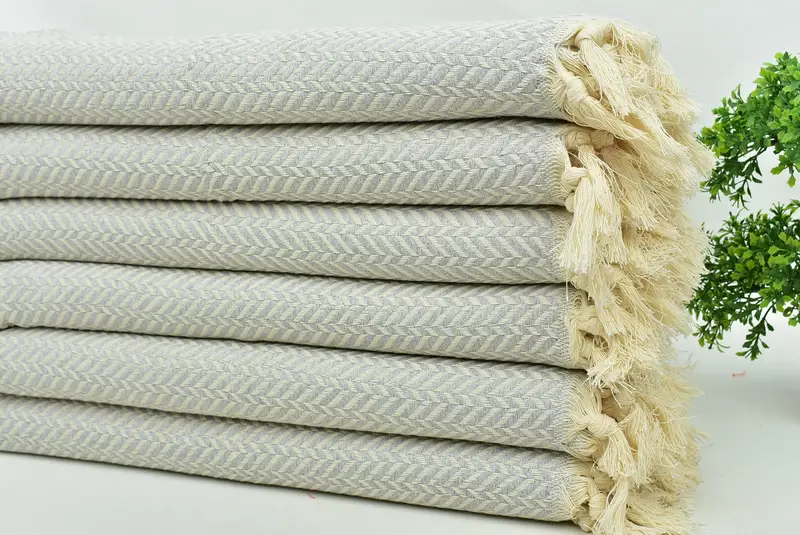 Small Bath Towels, Best Wedding Gift, Wedding Gift, Bathroom Towel, 36x18 Cotton Chevron Towel, Personalized Kitchen Towel, Organic Tea Towel - 3