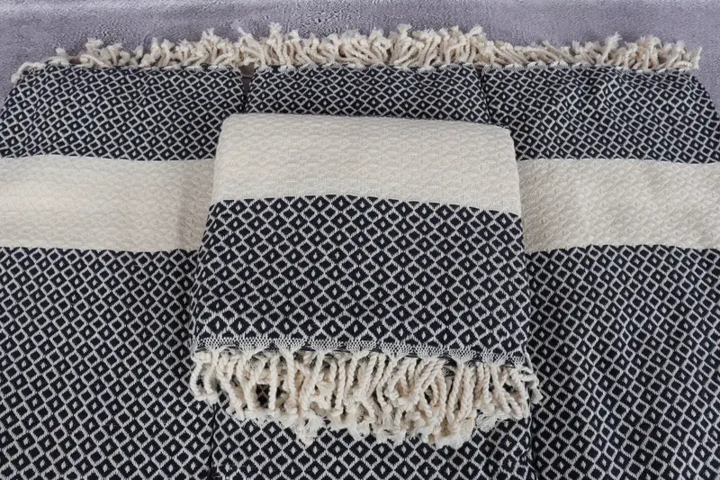 Cute Beach Towel, Fouta towel, Maid Of Honor Gift, Personalized Turkish Towel, 70x40 Cotton Geometric Towel, Bachelor Towel, Monogram Beach Towel - 4