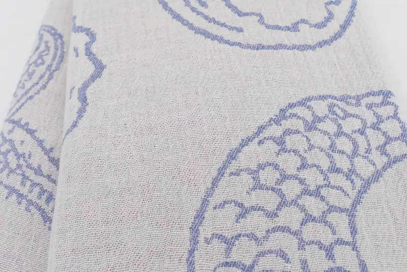 Woven Blanket, Bachelorette Gifts, Wedding For Favor, Organic Throw, Bachelorette Party Favors, 96x76 Cotton Sea Creatures and Mermaid Design Towel - 6