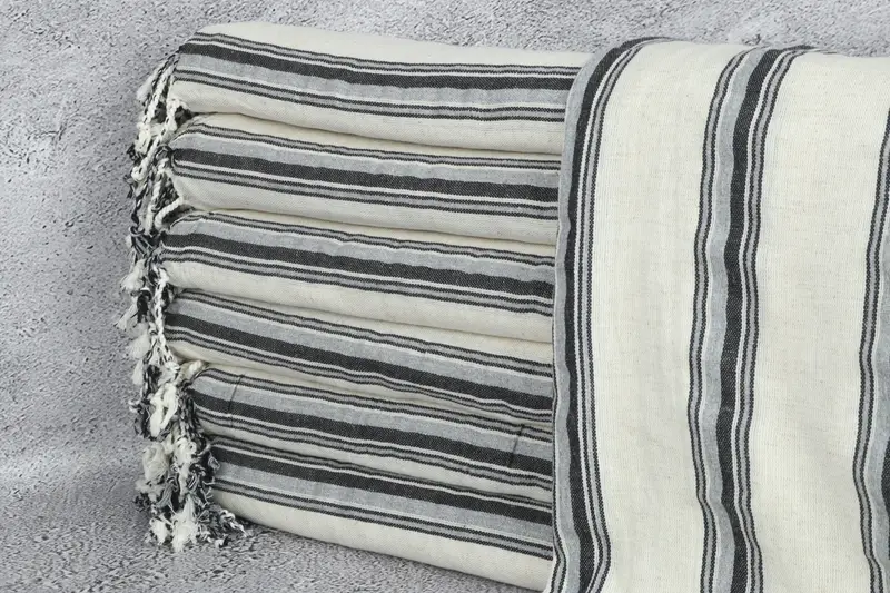 Gift For Best Friend, Quick-dry peshtemal, 70x38 Cotton Striped Towel, Luxury towel, Holiday Towel, Gifts For Him, Turkish Bath Towel USA, Spa Towel - 1