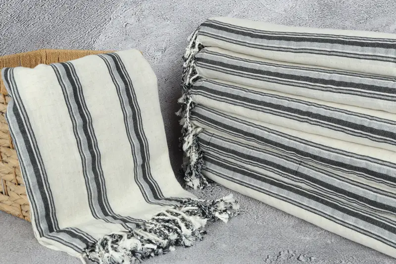 Gift For Best Friend, Quick-dry peshtemal, 70x38 Cotton Striped Towel, Luxury towel, Holiday Towel, Gifts For Him, Turkish Bath Towel USA, Spa Towel - 3