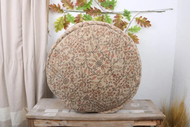 Orange Kilim Puf, Depolamalı 24 İnç Dikdörtgen Osmanlı