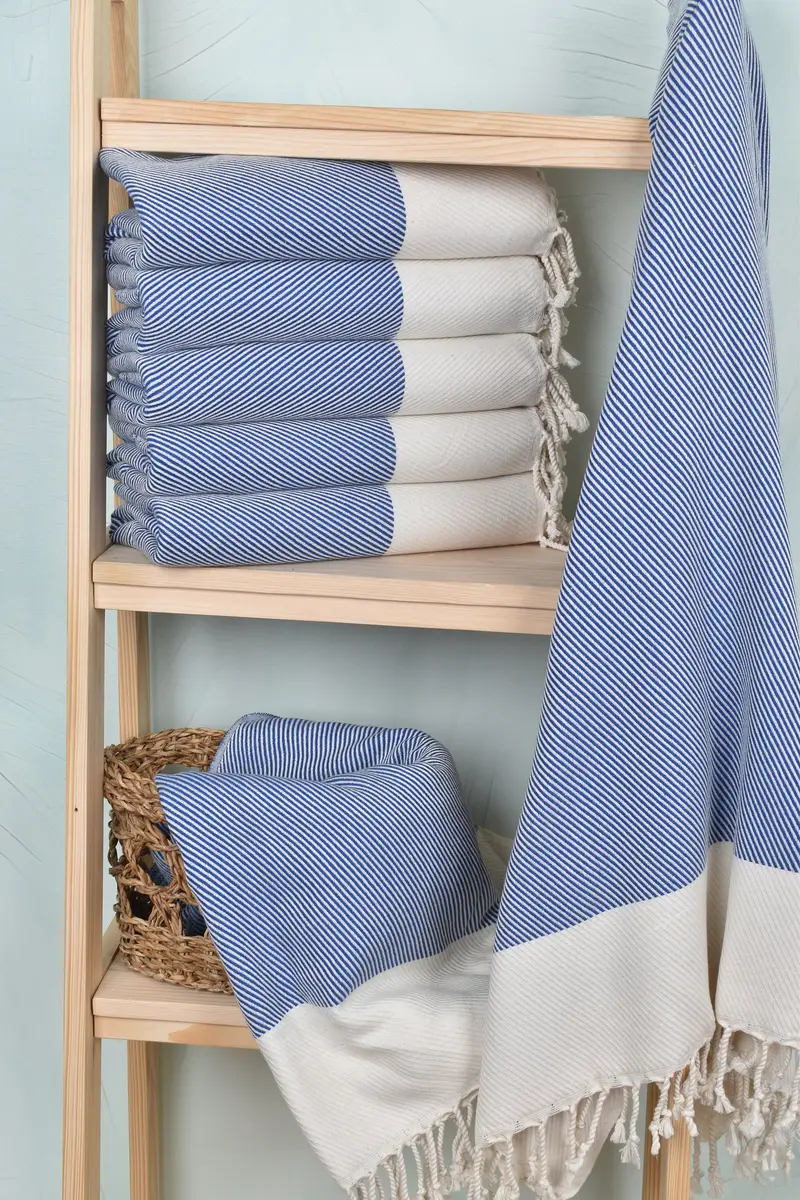 Quick-dry peshtemal, Summer Gift Ideas, Soft towel, Unique Gift, Custom Beach Towel, 70x40 Cotton Striped Towel, Embroidered Turkish Towel - 3