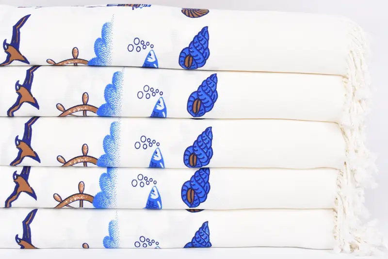 Wedding Gifts Towel, Summer Towel, Bridesmaid Gift Towel, Gifts For Him, Bachelor Towel, Peshtemal, 70x40 Cotton Ship Patterned Towel, Pool Towels - 4